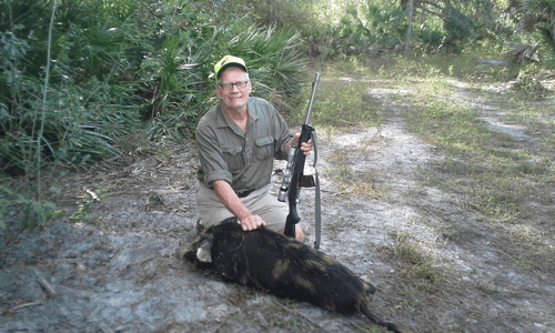 Hog taken with Accuracy Systems Ruger Mini 30