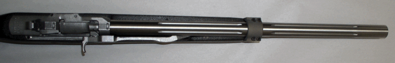 Ruger Mini 14 - 1 OD x 22 Long Bull barrel with fluting front & rear of gas block.